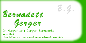 bernadett gerger business card